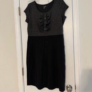 Voir Voir Charcoal and Black Buttoned Top